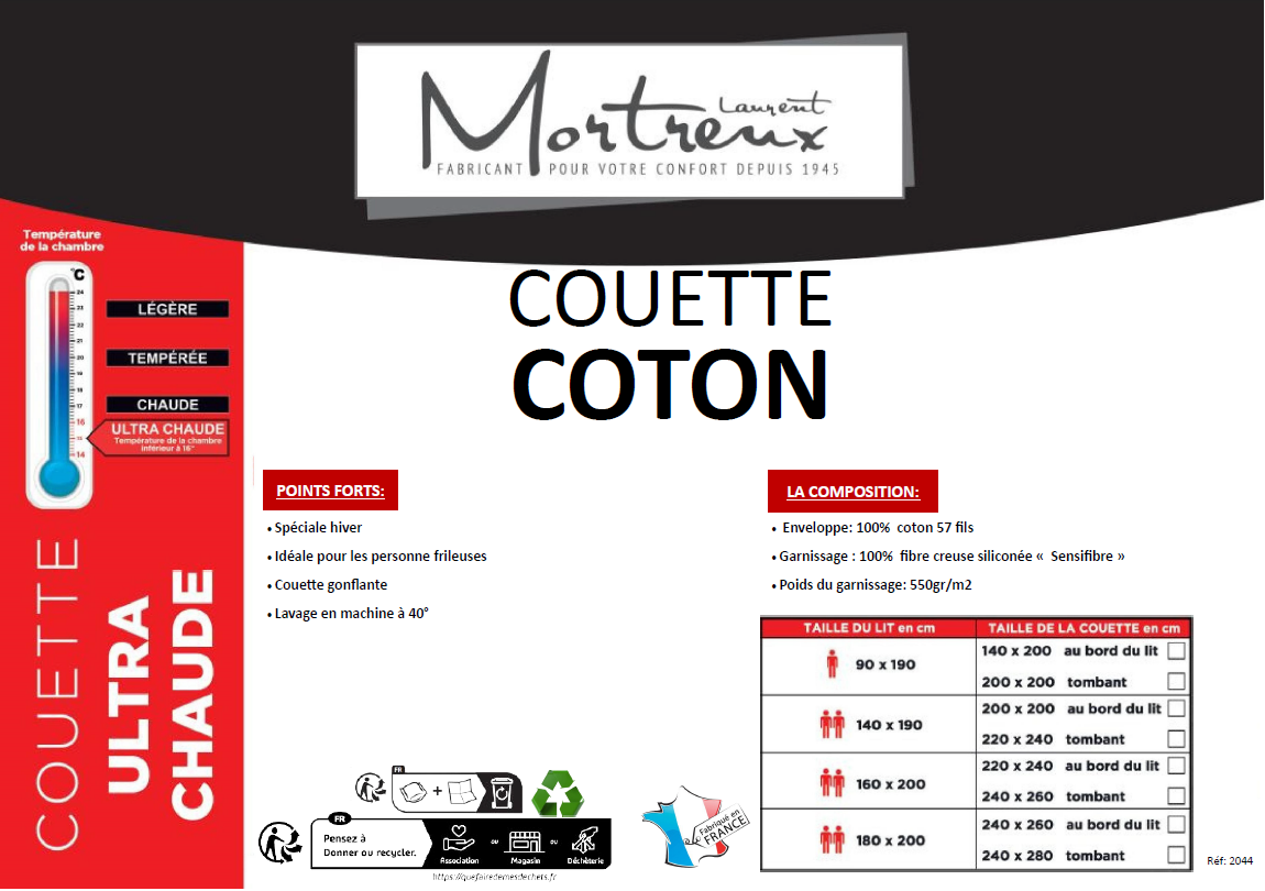 16080 couette coton 200x200 550grs 2 