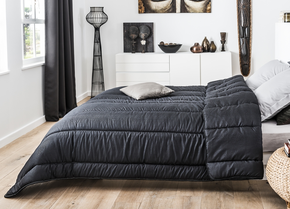 Amb couvre lit croco noir