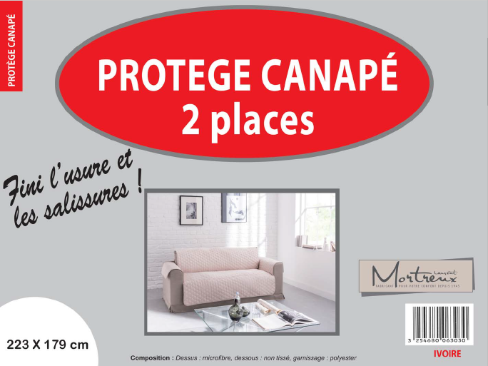 Canape 2 places ivoire