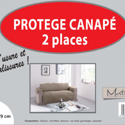 Canape 2 places taupe