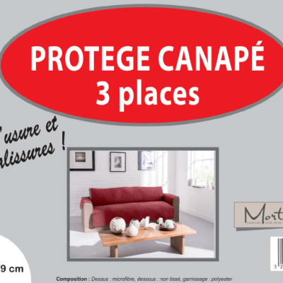 Canape 3 places cerise