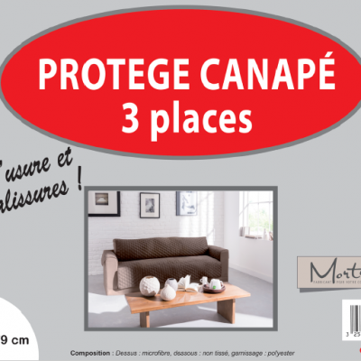 Canape 3 places chocolat