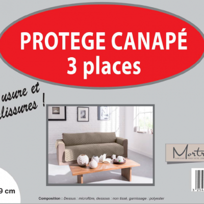 Canape 3 places taupe