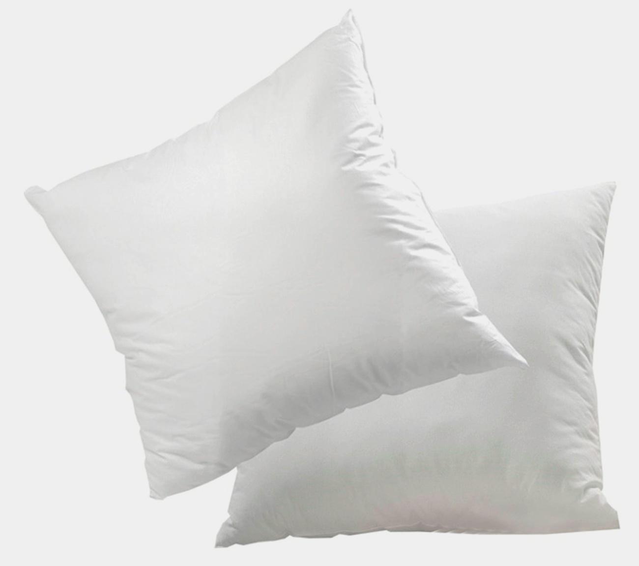 Lot de 2 Oreillers Blancs Coton Moelleux 60x60 - 3953