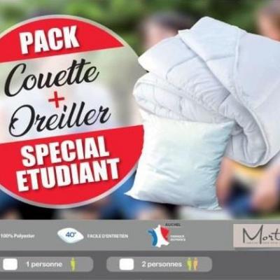 Pack couette 1 oreiller blanc special ete m